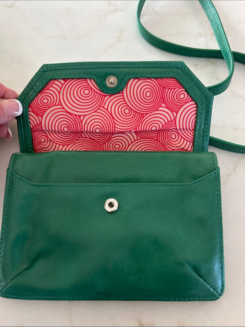 Hobo The Original Mini Leather Crossbody – Emerald Green NWOT - Picture 5 of 12